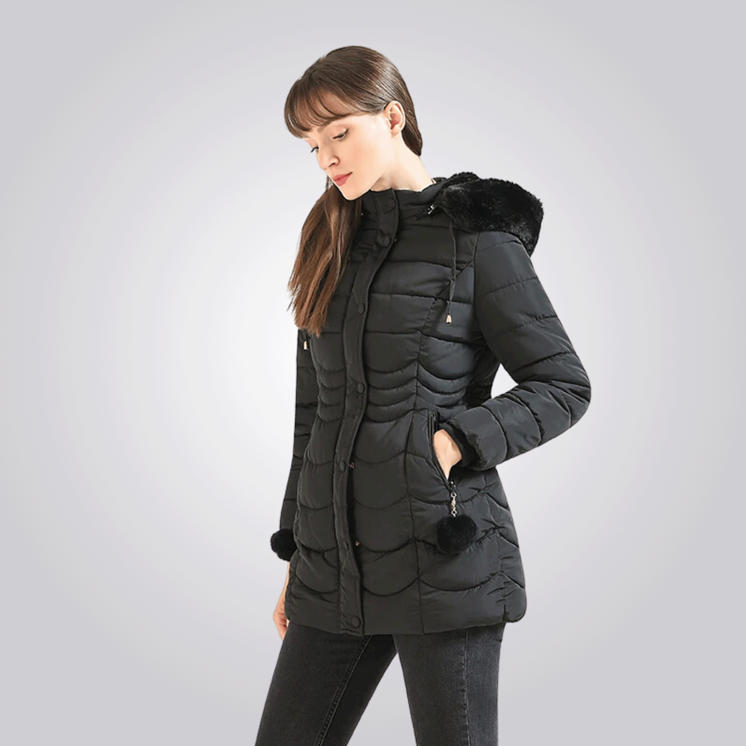 jaqueta cordilheira long winter feminina